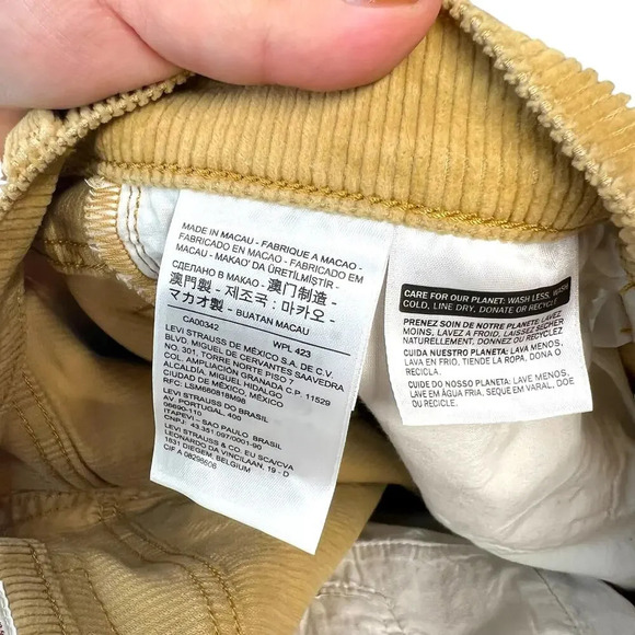 Levi's Ribcage Bootcut Corduroy Pants Camel Tan Beige  Size 29‎ - Picture 13 of 15